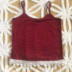 Full Tilt Essentials Maroon Tank Top Sz. XS